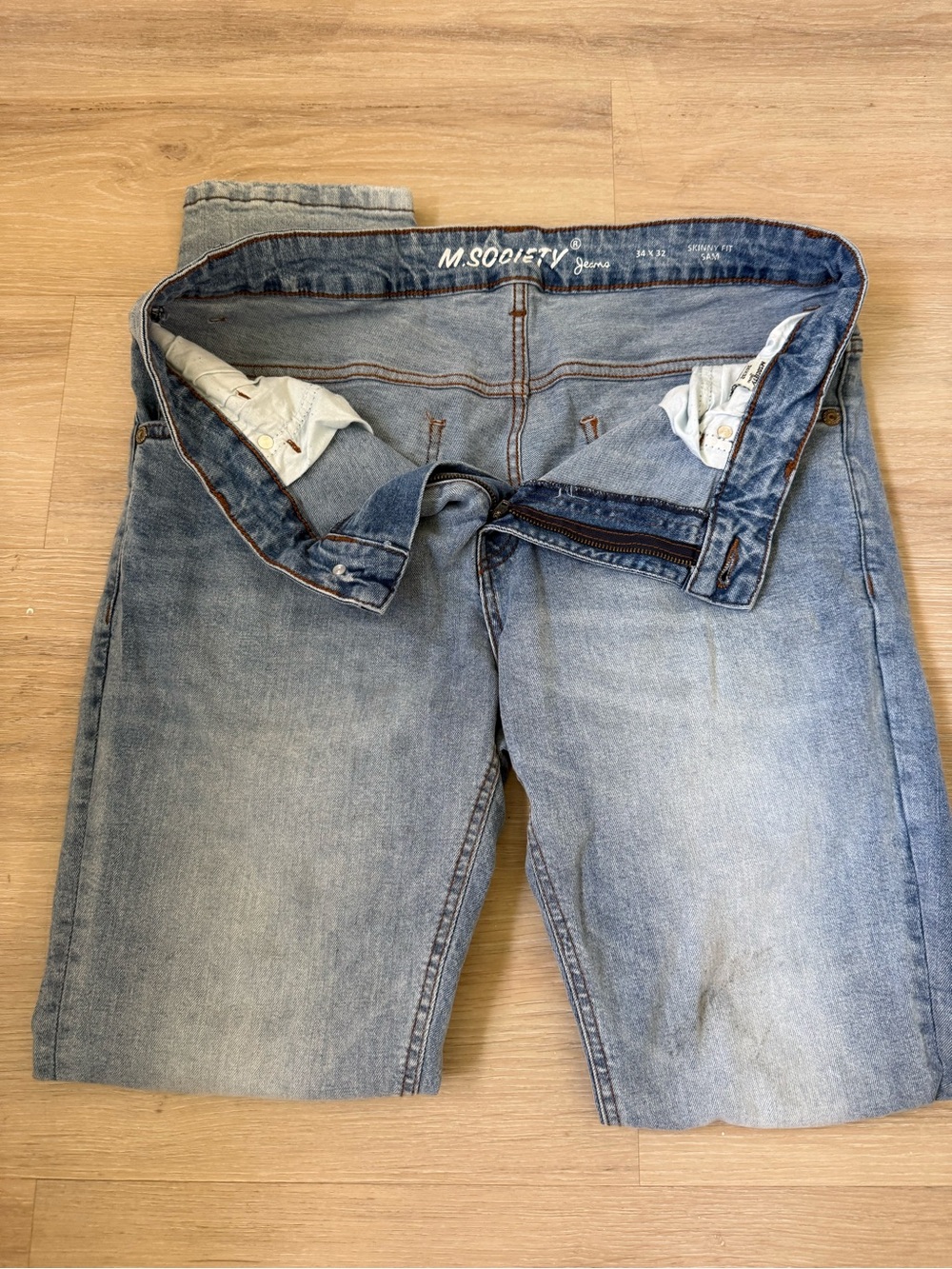Society Light Blue Boyfriend Jeans